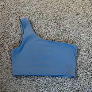 Girlfriend Collective one shoulder Bianca sports bra